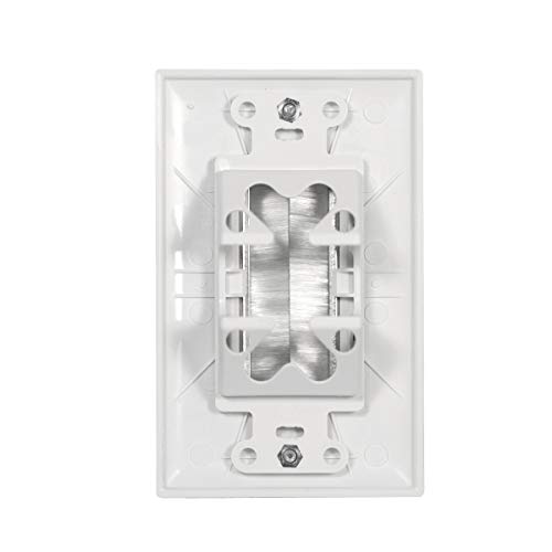 On-Q Legrand - OnQ HDMI In-Wall Connection Kit for Cable Management, Cable Pass Through Strap Conceals Cabling Behind the Wall, White, 2 Count, HT2000WHV1 - Image 3