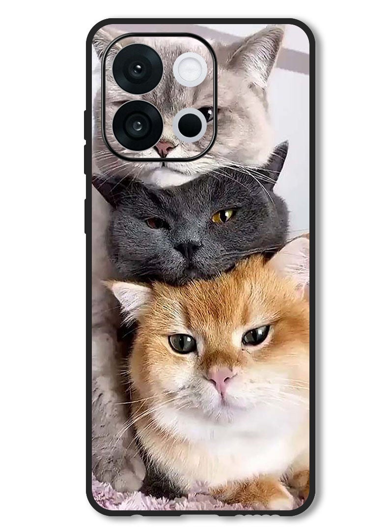 Theodor Case Compatible with OnePlus 13T 6.32 Inch Protection Shockproof Bumper Cover Cats - Image 1
