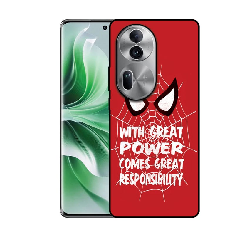 EYE CATCH Printed Protective Case Cover For Oppo Reno 11-  With Great Power Comes Great Responsibility - Image 1