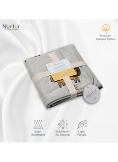 Nurtur Soft Baby Blankets For Boys And Girls 100% Combed Cotton Lightweight Fleece  - Image 1