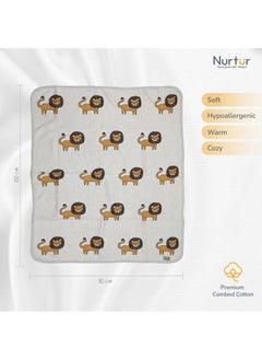 Nurtur Soft Baby Blankets For Boys And Girls 100% Combed Cotton Lightweight Fleece  - Image 2