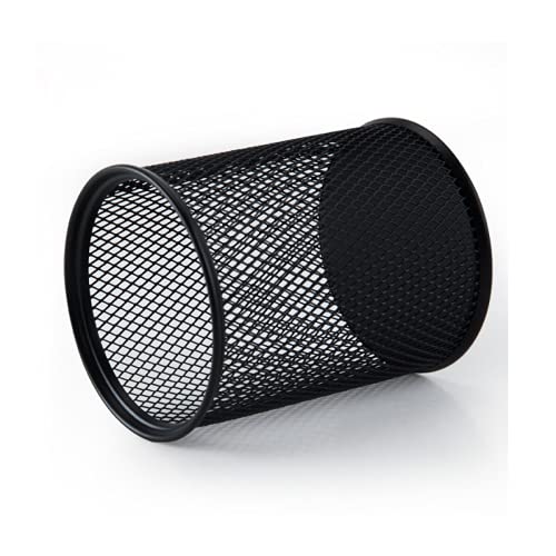 Leeonz Pen Holder Mesh Pencil Holder Metal Pencil Holder for Desk Office Pen Organizer Black (Pack of 2, Black) - Image 4