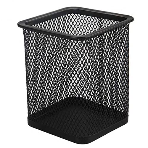 Leeonz Pen Holder Mesh Pencil Holder Metal Pencil Holder for Desk Office Pen Organizer Black (Pack of 2, Black) - Image 2