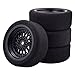 Shaluoman 4Pcs 110 OnRoad Foam Tires 20803mm Wheel Rims 12mm Hex for HSP HPI RC Racing Car Toy Black - Image 3