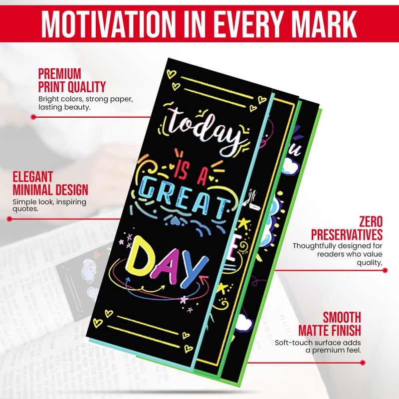 Iconikal 100-Count Inspirational, Motivational, Gratitude, Appreciation, Kindness & Encouragement Sayings Bookmarks - Image 2