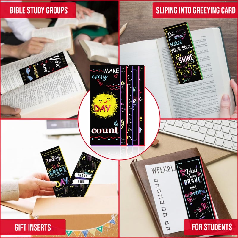 Iconikal 100-Count Inspirational, Motivational, Gratitude, Appreciation, Kindness & Encouragement Sayings Bookmarks - Image 5