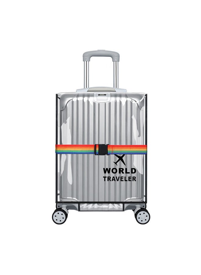 Bubm Luggage Protector, Waterproof Suitcase Cover, Thickened Travel Bag Strap, 24-inch Dust Cover, Transparent Suitcase Cover For Trolley Bags - Image 3