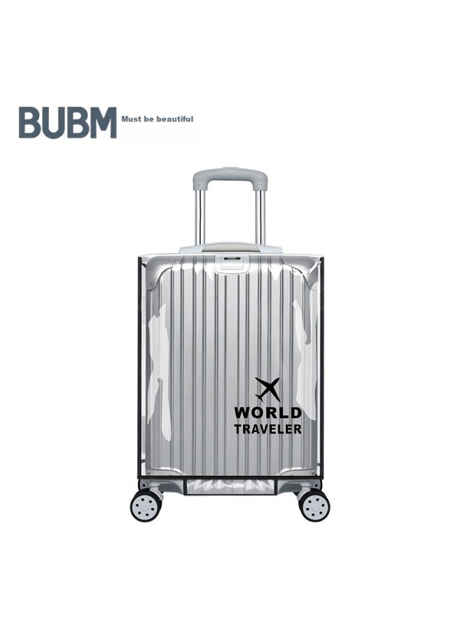 Bubm Luggage Protector, Waterproof Suitcase Cover, Thickened Travel Bag Strap, 24-inch Dust Cover, Transparent Suitcase Cover For Trolley Bags - Image 4