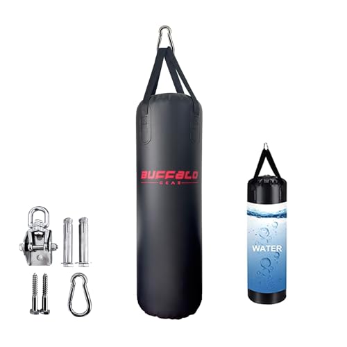Buffalo Gear Water Punching Bag,165LB Adjustable Heavy Punching Bag Boxing Bag Kickboxing Bag for Adults Teens Training Bag for Fitness - Image 1