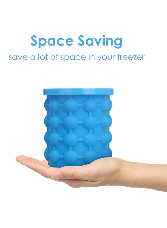 Bucket Shape Ice Cube Maker Blue 12cm - Image 3