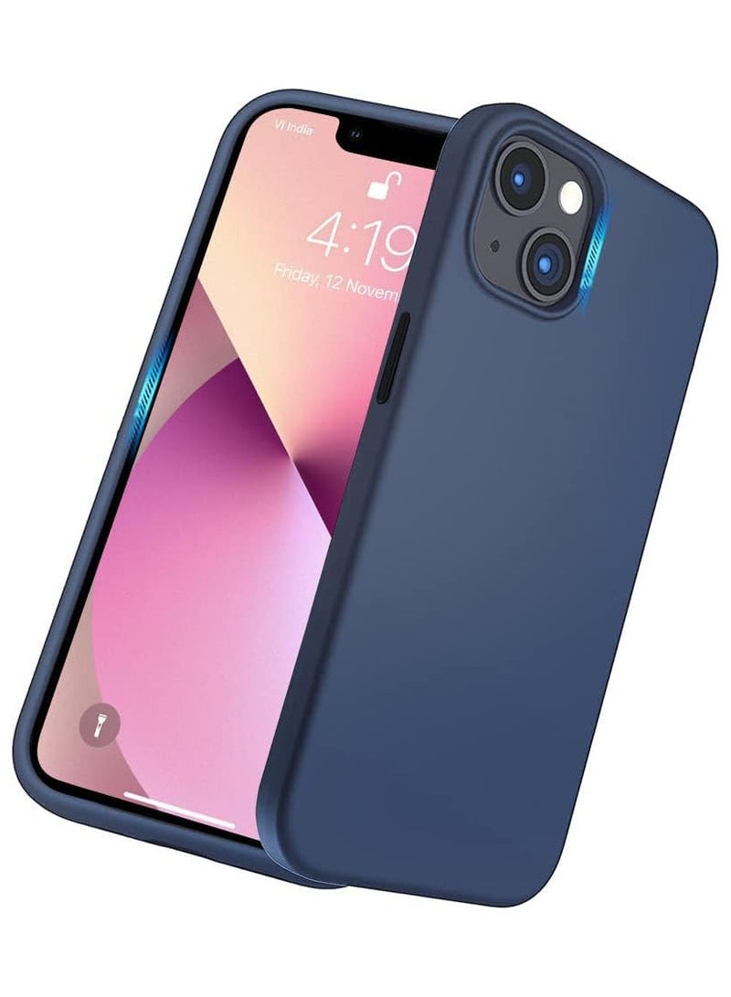 حافظة هاتف iPhone 13، غطاء حماية من السيليكون مضاد للصدمات ومضاد للخدش (أزرق) - Image 1