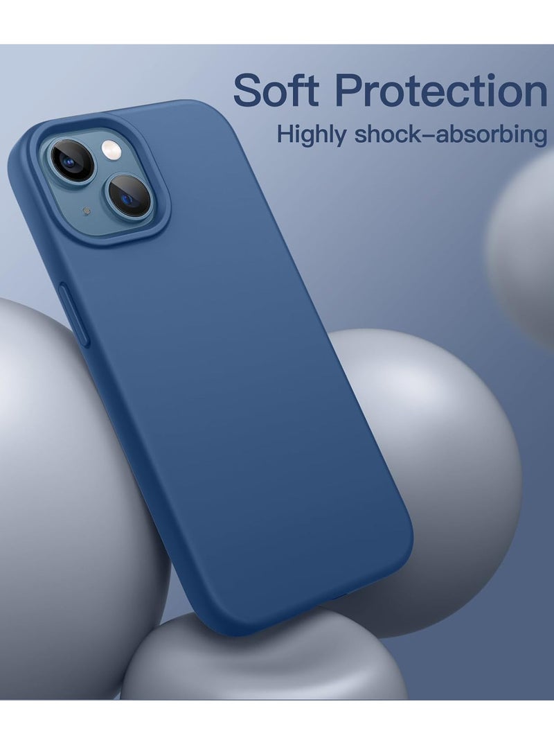 حافظة هاتف iPhone 13، غطاء حماية من السيليكون مضاد للصدمات ومضاد للخدش (أزرق) - Image 3