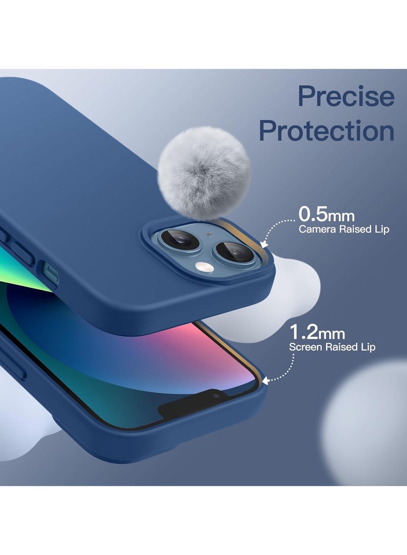 حافظة هاتف iPhone 13، غطاء حماية من السيليكون مضاد للصدمات ومضاد للخدش (أزرق) - Image 4