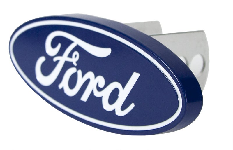 Plasticolor 002236 Ford Oval Hitch Cover Fits Class II 125 Class III 2 receivers Billet aluminum