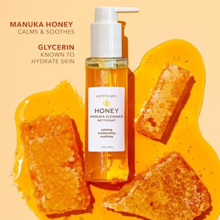 Earth To Skin Honey Manuka Face Cleanser for Sensitive Skin – Hydrating Daily Face Wash with Glycerin (5 Fl Oz (Pack of 1)) - Image 3
