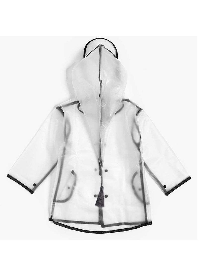 Kids Raincoat EVA Rain Poncho,Portable Hooded Poncho Jacket Rain Coat for Boys Girls Children