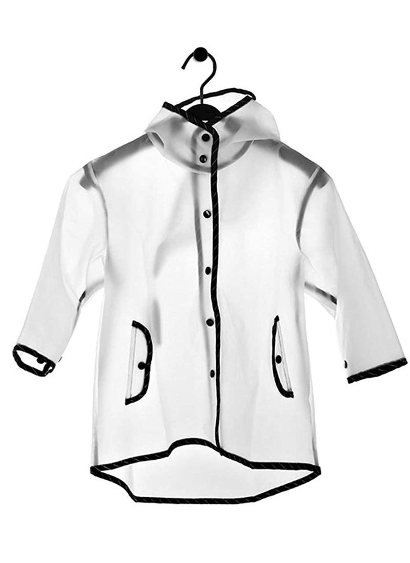 Kids Raincoat EVA Rain Poncho,Portable Hooded Poncho Jacket Rain Coat for Boys Girls Children
