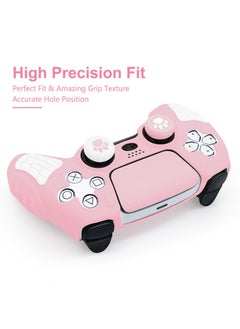 IINE Case Cover for PS5/PS5 Slim Wireless Controller for Dual Sense Leather Texture Soft Silicone Protection Anti-scratch Anti-fall Case Cover Electronic game Machine Accessories  - Image 2