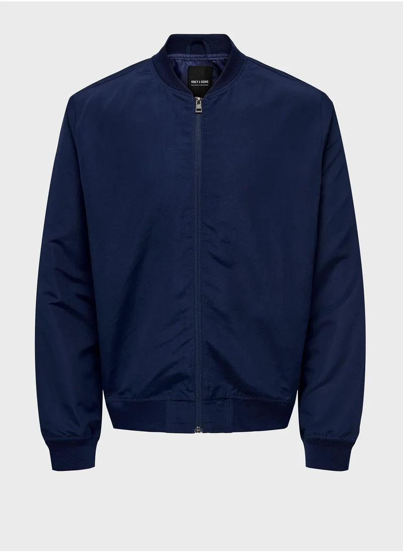 Only & Sons Zip Through Bomber Jacket