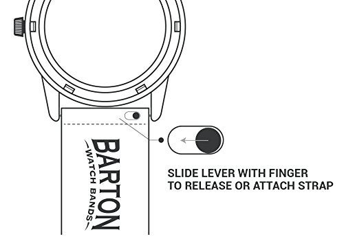 BARTON WATCH BANDS 22mm Navy Blue Soft Silicone Quick Release Straps - Image 5