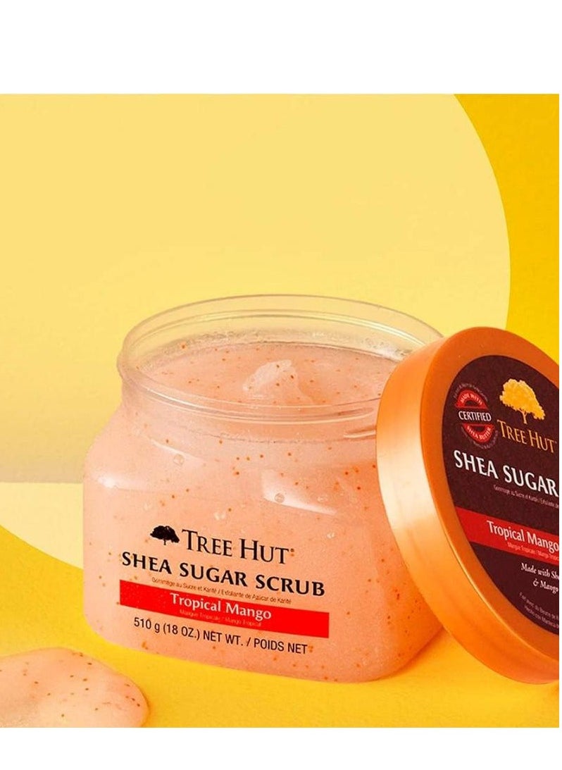 Tree Hut Shea Sugar Scrub Tropical Mango 510 g  - Image 1