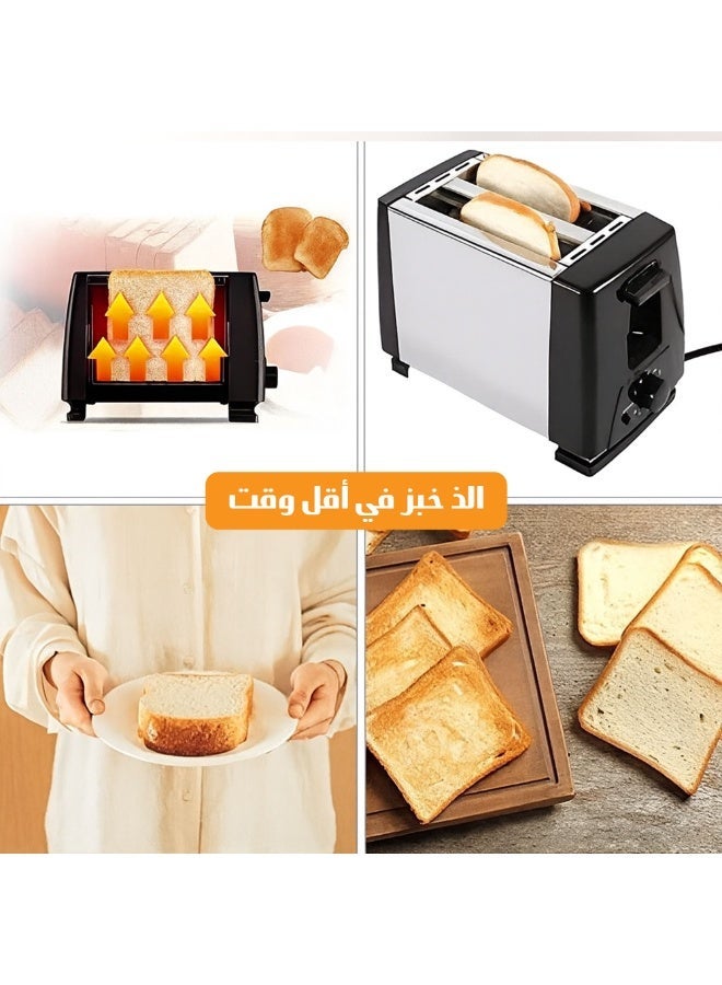 Denx The main 2-disc breakfast toaster, made of stainless steel, offers a unique toasting experience! Get toasted bread - Image 2