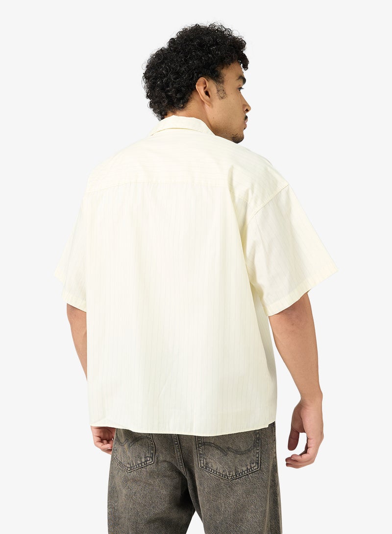 جاك اند جونز قميص مخطط بأكمام قصيرة من البوبلين - Image 2