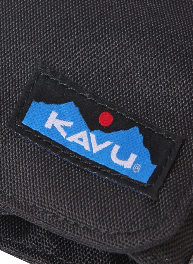 KAVU Jensen Bay Trifold Wallet Crossbody Rope Sling - Jet Black - Image 4