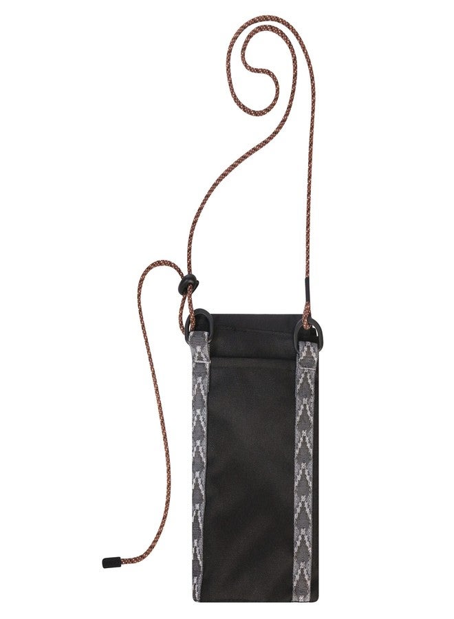 KAVU Jensen Bay Trifold Wallet Crossbody Rope Sling - Jet Black - Image 2