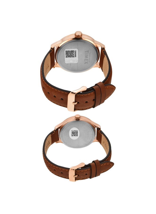 تيميكس ساعة TIMEX جلدية للجنسين بمينا دائرية متعددة الوظائف باللون الأزرق - Tw00Pr302  - Image 5