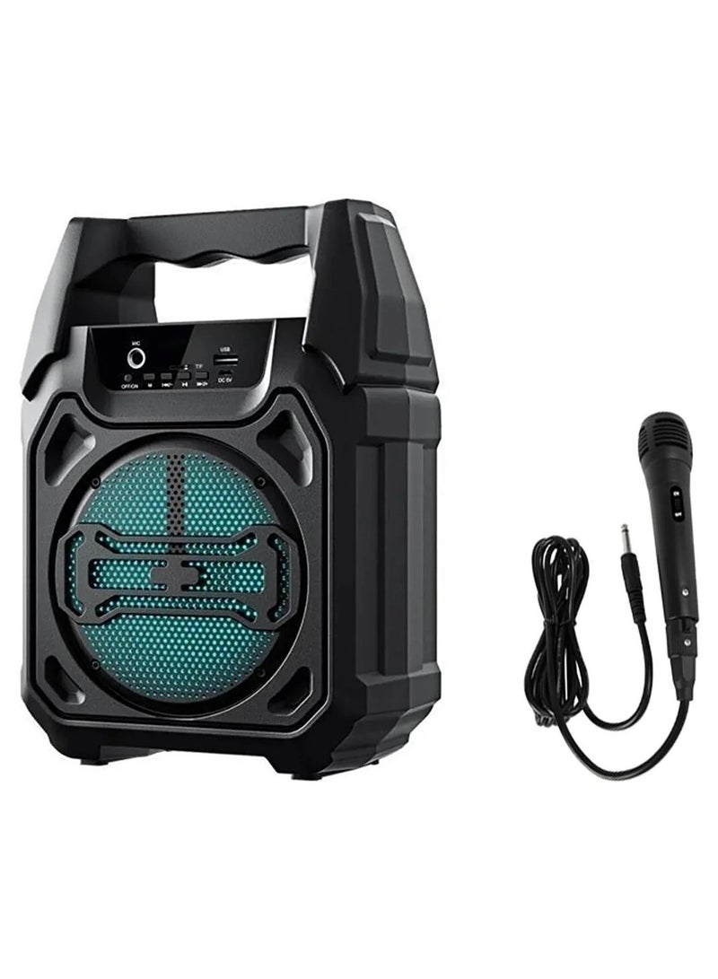 KTS Portable Outdoor Wireless Bluetooth Speaker karaoke Heavy Subwoofer Hifi Sound Quality Black - Image 2