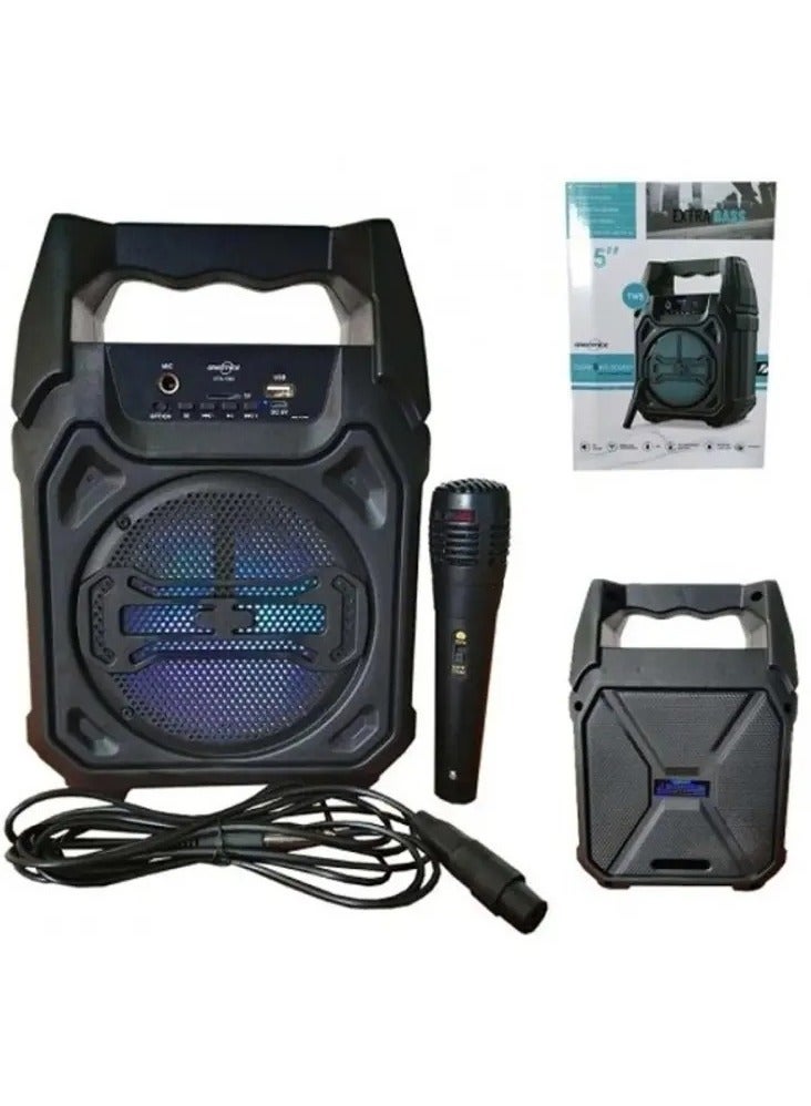 KTS Portable Outdoor Wireless Bluetooth Speaker karaoke Heavy Subwoofer Hifi Sound Quality Black - Image 5