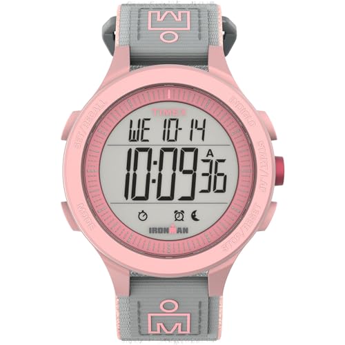 Timex Womens Ironman 42mm FastWrap Watch Gray Strap Digital Dial Pink Case - Image 1
