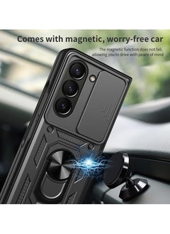 Generic samsung z fold 6 Shield Full Protection Case With Metal Ring &Slide Camera Cover For samsung galaxy z fold6  - Image 3