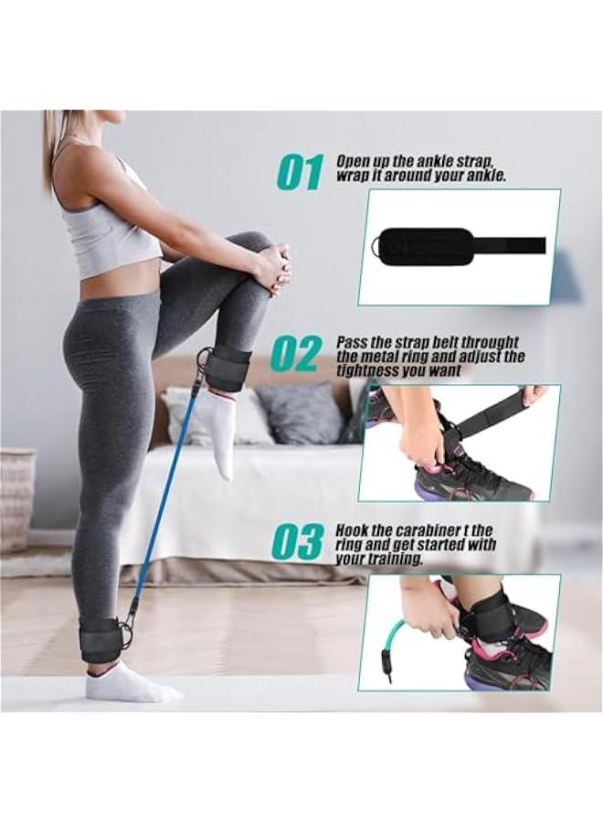 Generic Ankle Resistance Bands with Cuffs Pro, Adjustable Resistance Levels for Workout, Versatile Ankle Bands for Exercise, Hip, Leg, and Speed Training - Image 3