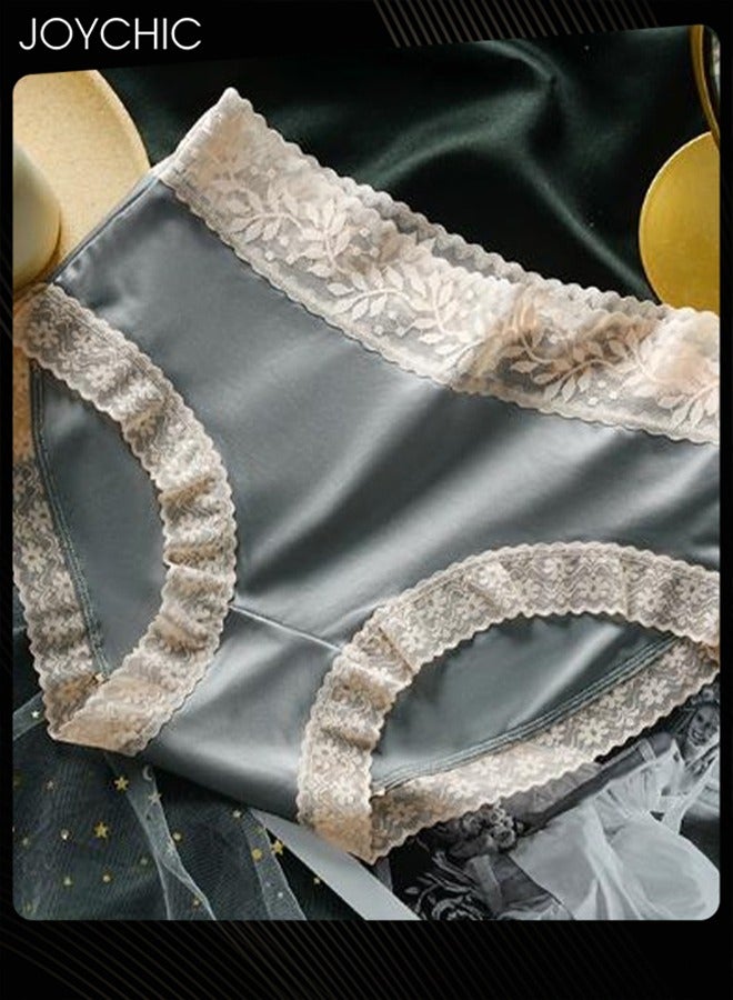 Joychic سروال داخلي نسائي متوسط الخصر 3 قطع صديق للبشرة سريع الجفاف قابل للتنفس رقيق مرن دانتيل بدون آثار مضاد للبكتيريا متعدد الألوان - Image 4