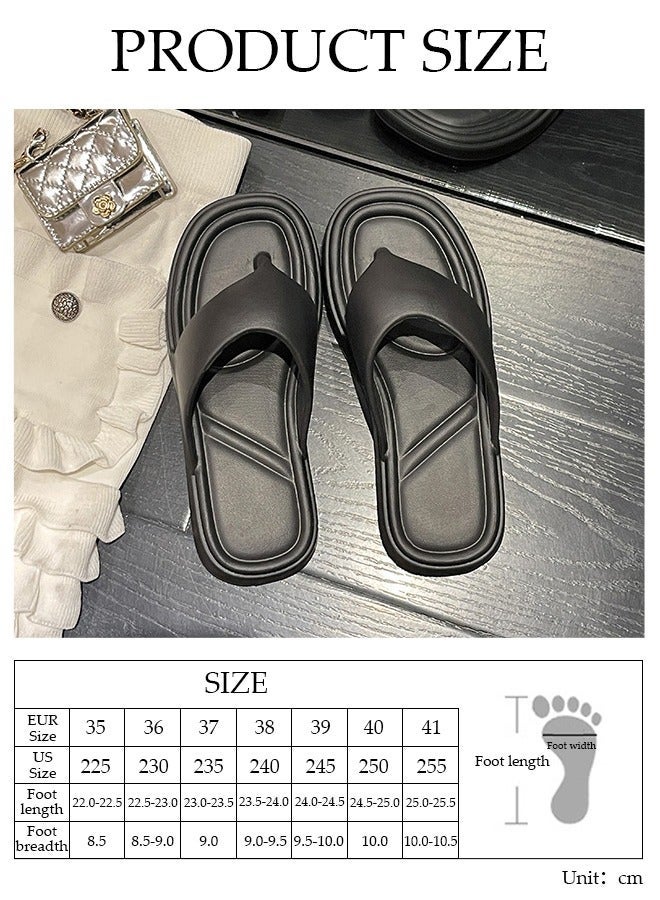 DUNISO Flip Flops for Men and Women Quick Drying House Bedroom Slippers with Non-Slip Soft Slippers Open Toe Beach Slipper for Spa Bath Pool Gym House Sandals for Indoor & Outdoor - Image 2