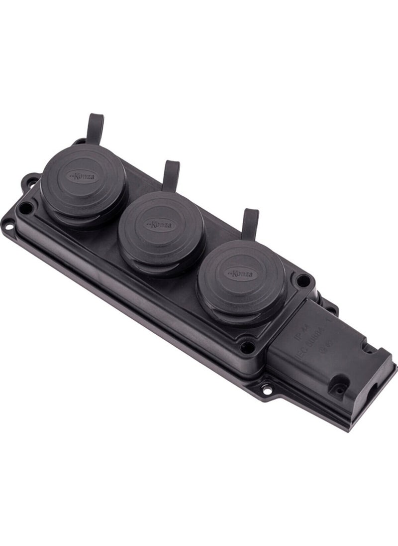 Konza - 1X16A Single Phase Grounded 3 Group Socket - Image 1