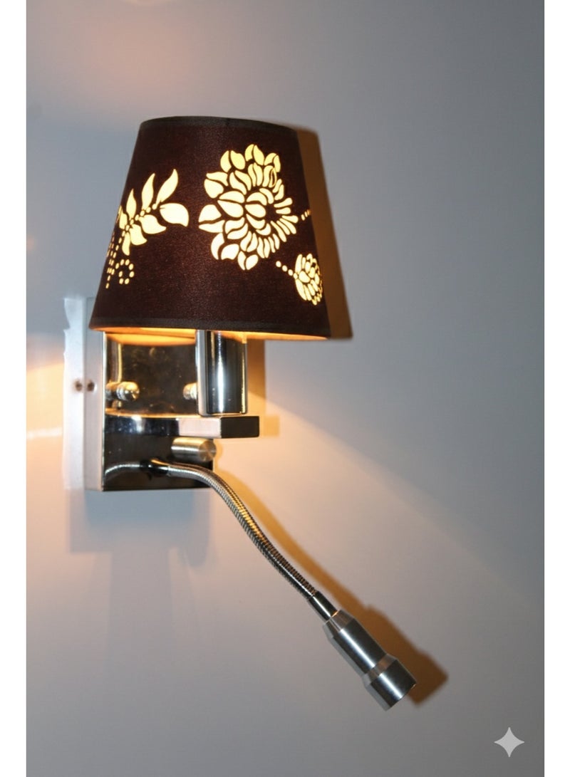 Wall Lamp 2 Lights Chapeau Light Works With Dimmer To Adjust And Control Light Level And LED Flexible Arm Moves 360 Degree - Image 2