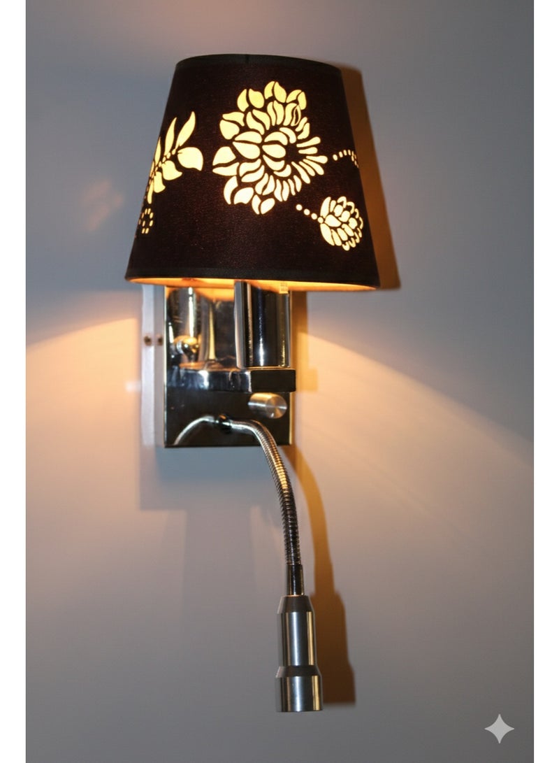 Wall Lamp 2 Lights Chapeau Light Works With Dimmer To Adjust And Control Light Level And LED Flexible Arm Moves 360 Degree - Image 4