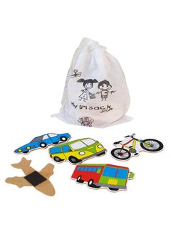 Skillofun Skillofun - S-50 Magnetic Cutouts - Transport, Multi Color (Set of 10) - Kids 
