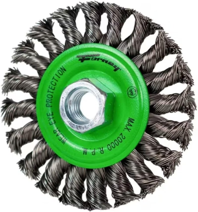Forney 72759 4-Inch x .020 x 5/8-11 Knot Wire Wheel for Heavy-Duty Cleaning - Image 2