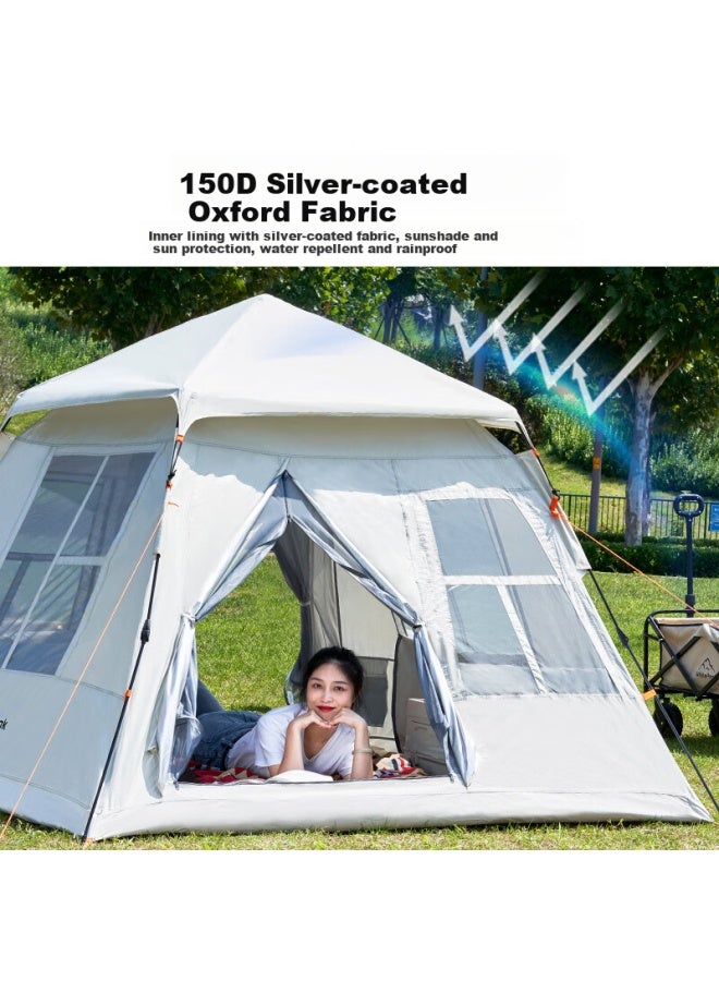 Whitepeak Portable Folding Instant Open Park Tent Outdoor Camping Overnight Camping Thickened Waterproof Sunscreen Equipment Full Set - Image 4