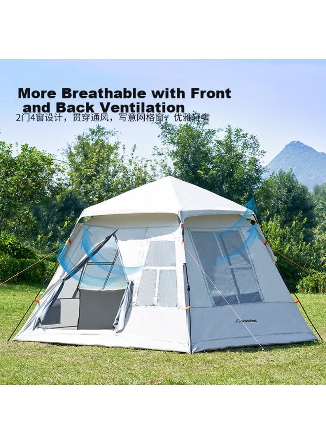 Whitepeak Portable Folding Instant Open Park Tent Outdoor Camping Overnight Camping Thickened Waterproof Sunscreen Equipment Full Set - Image 2