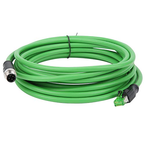 Kadimendium to RJ45 Industrial Ethernet Cable IP67 Waterproof Connecting Line Wire 5m/16.4ft Length D-Code 4pin Male Cable - Image 4
