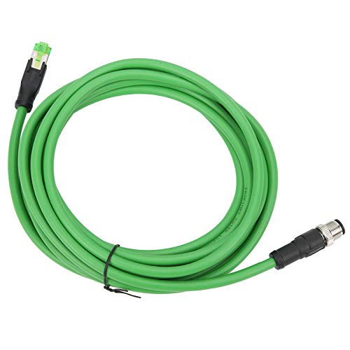 Kadimendium to RJ45 Industrial Ethernet Cable IP67 Waterproof Connecting Line Wire 5m/16.4ft Length D-Code 4pin Male Cable - Image 1