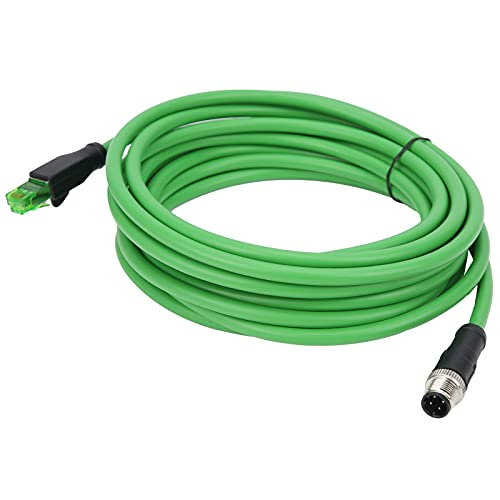 Kadimendium to RJ45 Industrial Ethernet Cable IP67 Waterproof Connecting Line Wire 5m/16.4ft Length D-Code 4pin Male Cable - Image 5