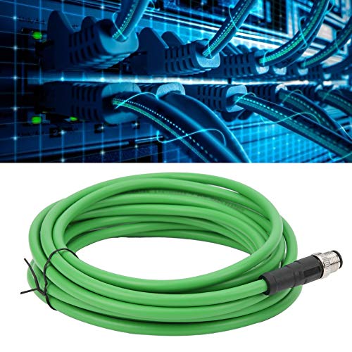 Kadimendium to RJ45 Industrial Ethernet Cable IP67 Waterproof Connecting Line Wire 5m/16.4ft Length D-Code 4pin Male Cable - Image 2