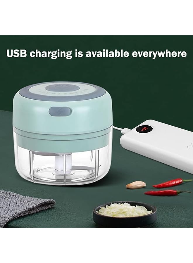 PROMASS Rechargeable Mini Food Chopper, Portable 100ml Vegetable Blender, Food Processor Mincer for Kitchen Vegetable Garlic Grinder (100 ml) (White) - Image 4