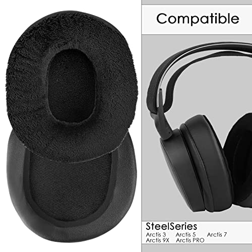 Linkidea Extra Thick Replacement Ear Pads for SteelSeries Arctis 3/Arctis 5/Arctis 7/Arctis 9X/Arctis PRO Headphones Ear Cushions, Headset Earpads (Black) - Image 3